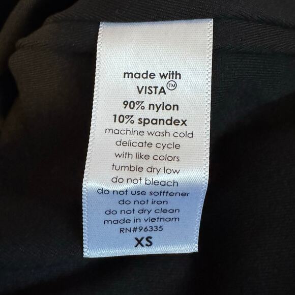 Susana Monaco Crewneck Cropped Long Sleeve Top Black NWT Size XS - Picture 8 of 8